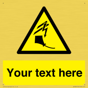 Custom warning kite flying near powerlines